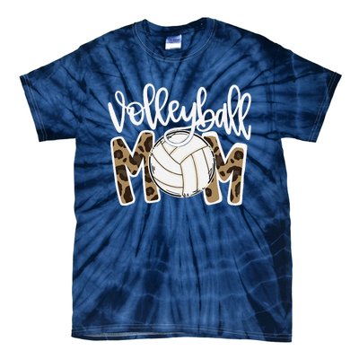 Volleyball Mom Leopard Funny Ball Mom Mother's Day GiftGift Tie-Dye T-Shirt