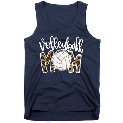 Volleyball Mom Leopard Funny Ball Mom Mother's Day GiftGift Tank Top