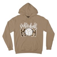 Volleyball Mom Leopard Funny Ball Mom Mother's Day GiftGift Hoodie