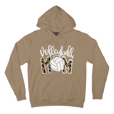 Volleyball Mom Leopard Funny Ball Mom Mother's Day GiftGift Hoodie