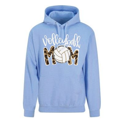 Volleyball Mom Leopard Funny Ball Mom Mother's Day GiftGift Unisex Surf Hoodie