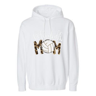 Volleyball Mom Leopard Funny Ball Mom Mother's Day GiftGift Garment-Dyed Fleece Hoodie