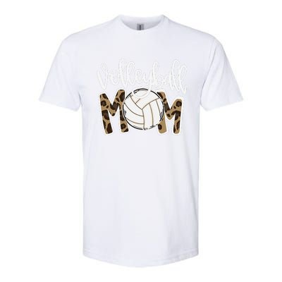 Volleyball Mom Leopard Funny Ball Mom Mother's Day GiftGift Softstyle CVC T-Shirt