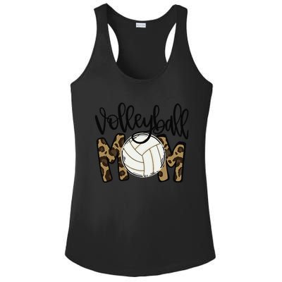 Volleyball Mom Leopard Funny Ball Mom Mother's Day Ladies PosiCharge Competitor Racerback Tank