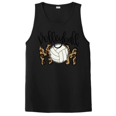 Volleyball Mom Leopard Funny Ball Mom Mother's Day PosiCharge Competitor Tank