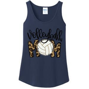 Volleyball Mom Leopard Funny Ball Mom Mother's Day Ladies Essential Tank