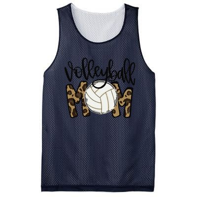 Volleyball Mom Leopard Funny Ball Mom Mother's Day Mesh Reversible Basketball Jersey Tank