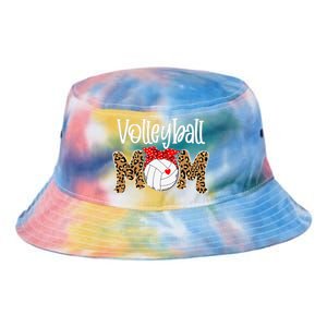 Volleyball Mom Leopard Messy Bun Game Day Funny Mothers Day Tie Dye Newport Bucket Hat