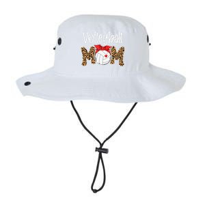 Volleyball Mom Leopard Messy Bun Game Day Funny Mothers Day Legacy Cool Fit Booney Bucket Hat