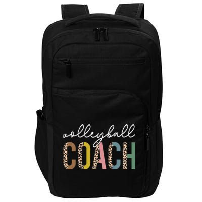 Volleyball Mom Leopard Volleyball Coach Team Gift Impact Tech Backpack