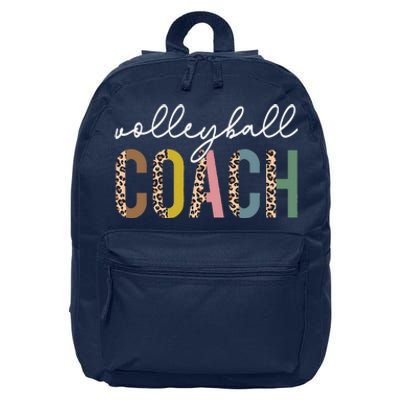 Volleyball Mom Leopard Volleyball Coach Team Gift 16 in Basic Backpack