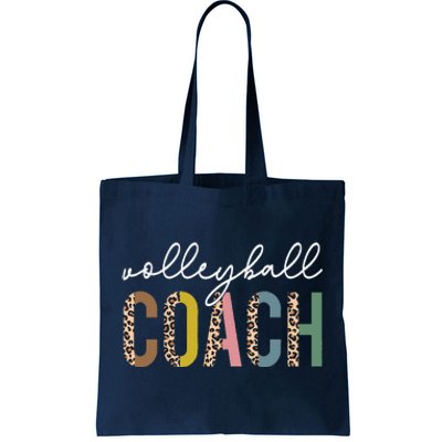 Volleyball Mom Leopard Volleyball Coach Team Gift Tote Bag