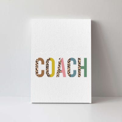 Volleyball Mom Leopard Volleyball Coach Team Gift Canvas