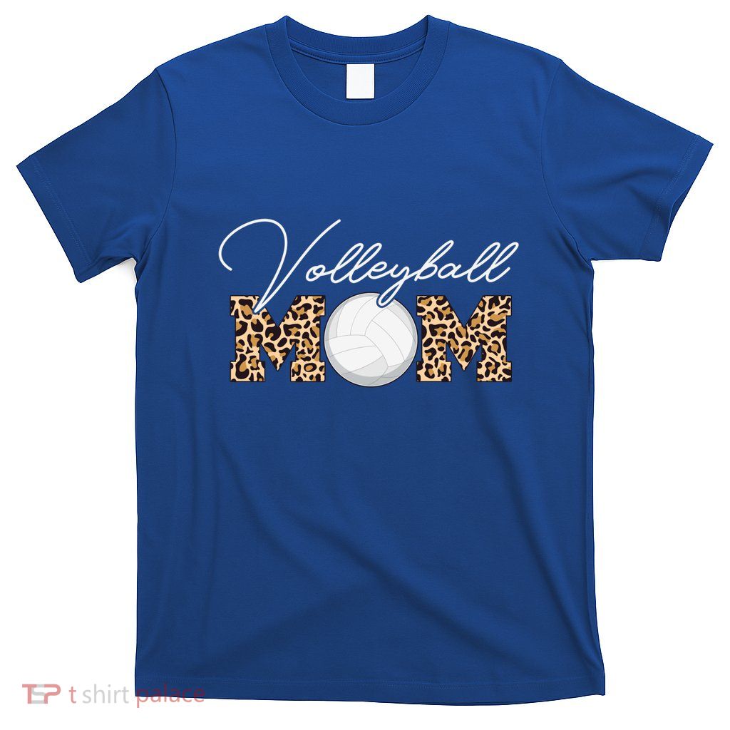 Volleyball Mom Leopard Print Meaningful Gift T-Shirt