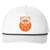 Vintage Maryland Lacrosse Distressed Lax Snapback Five-Panel Rope Hat