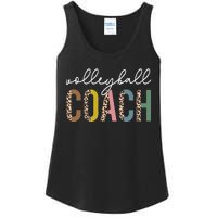 Volleyball Mom Leopard Volleyball Coach Team Gift Ladies Essential Tank