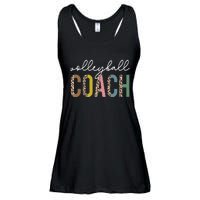 Volleyball Mom Leopard Volleyball Coach Team Gift Ladies Essential Flowy Tank