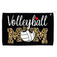 Volleyball Mom Leopard Funny Ball Mom Mother's Day Gift Grommeted Golf Towel