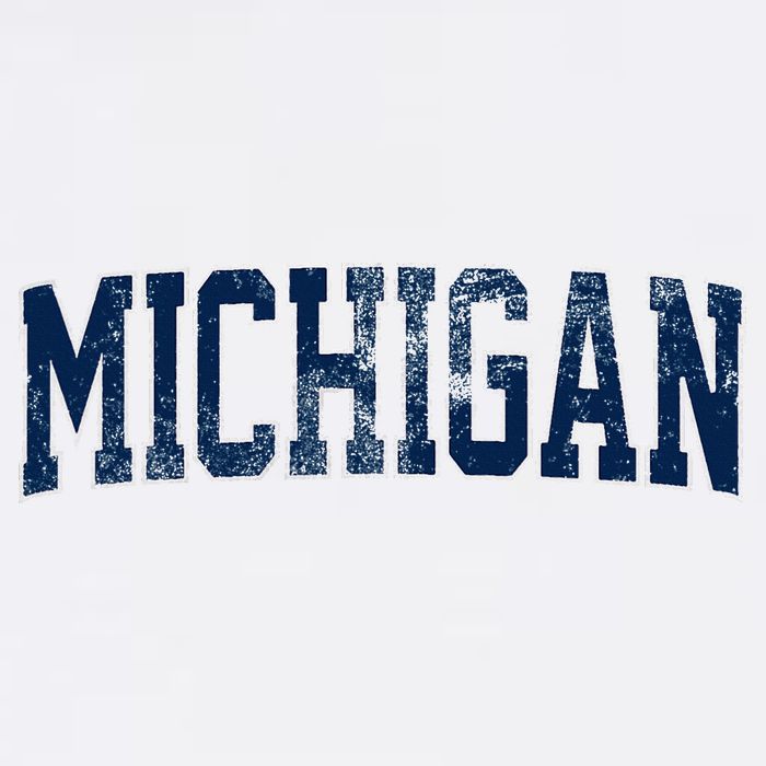 Vintage Michigan Look Maize Blue Retro Font Michigan Hat