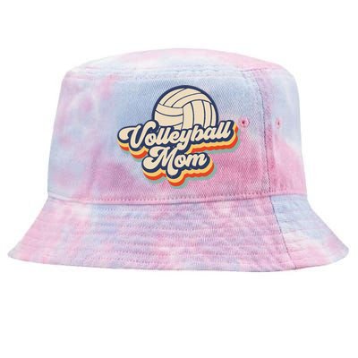 Volleyball Mom Mama Mothers Day Vintage Retro Funny Women Tie-Dyed Bucket Hat