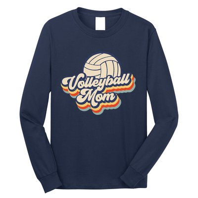 Volleyball Mom Mama Mothers Day Vintage Retro Funny Women Long Sleeve Shirt