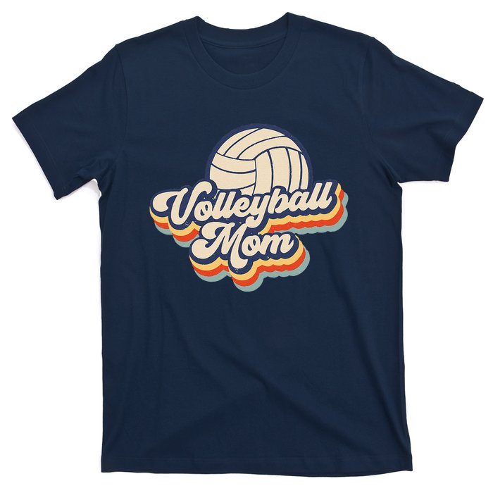 Volleyball Mom Mama Mothers Day Vintage Retro Funny Women T-Shirt