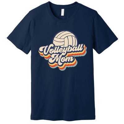 Volleyball Mom Mama Mothers Day Vintage Retro Funny Women Premium T-Shirt