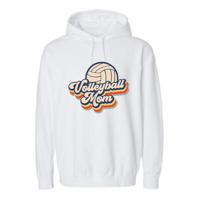 Volleyball Mom Mama Mothers Day Vintage Retro Funny Women Garment-Dyed Fleece Hoodie