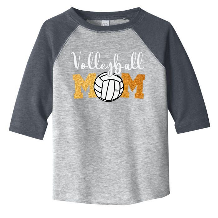 Volleyball Mom Mothers Day Volleyball Game Day Cheer Mom Toddler Fine Jersey T-Shirt