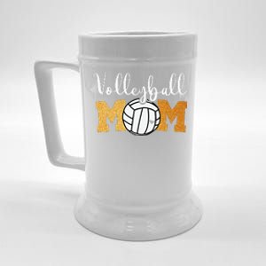 Volleyball Mom Mothers Day Volleyball Game Day Cheer Mom Beer Stein