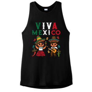 Viva Mexico Maracas Guitar Mexican Independence Ladies PosiCharge Tri-Blend Wicking Tank