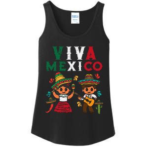 Viva Mexico Maracas Guitar Mexican Independence Ladies Essential Tank