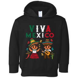 Viva Mexico Maracas Guitar Mexican Independence Toddler Hoodie