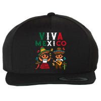 Viva Mexico Maracas Guitar Mexican Independence Wool Snapback Cap