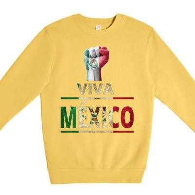 Viva Mexico Mexican Pride Fist Premium Crewneck Sweatshirt