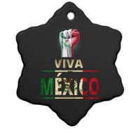 Viva Mexico Mexican Pride Fist Ceramic Star Ornament