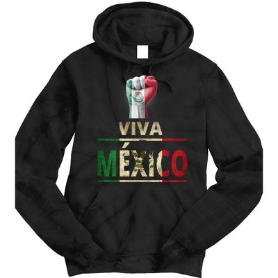 Viva Mexico Mexican Pride Fist Tie Dye Hoodie