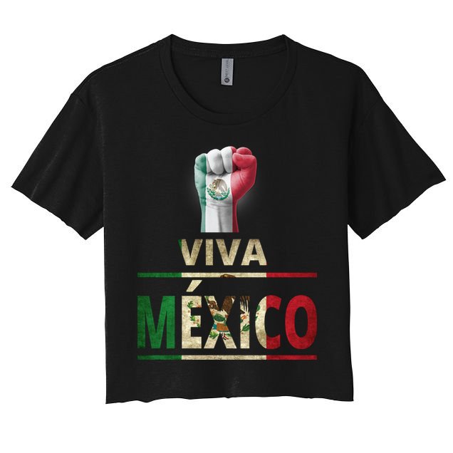 Viva Mexico Mexican Pride Fist Crop Top