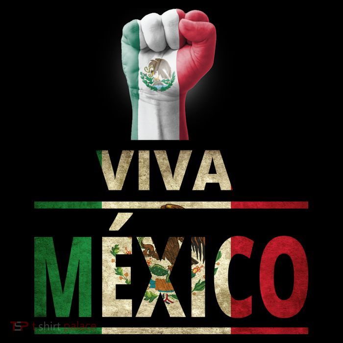 Viva Mexico Mexican Pride Fist Womens T-Shirt