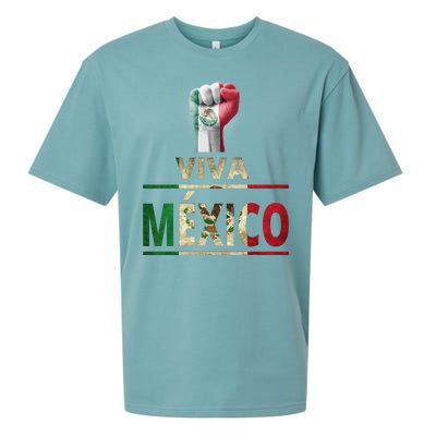 Viva Mexico Mexican Pride Fist Sueded Cloud Jersey T-Shirt