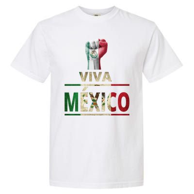 Viva Mexico Mexican Pride Fist Garment-Dyed Heavyweight T-Shirt