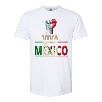 Viva Mexico Mexican Pride Fist Softstyle CVC T-Shirt