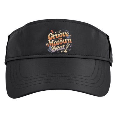 Vintage Motown Music Detroit Funk Groove Motown Beat Adult Drive Performance Visor