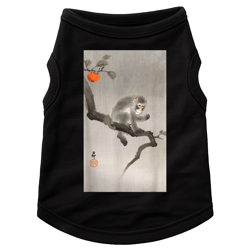 Vintage Macaque Monkey Japanese Nature Japan Art Doggie Tank