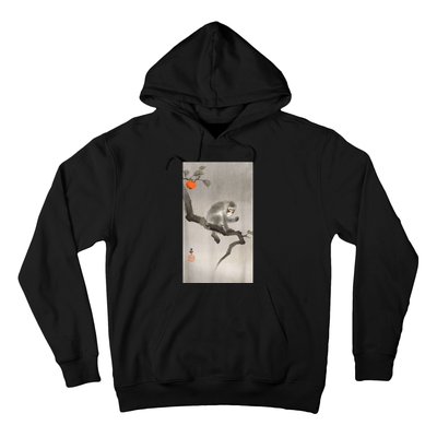 Vintage Macaque Monkey Japanese Nature Japan Art Hoodie