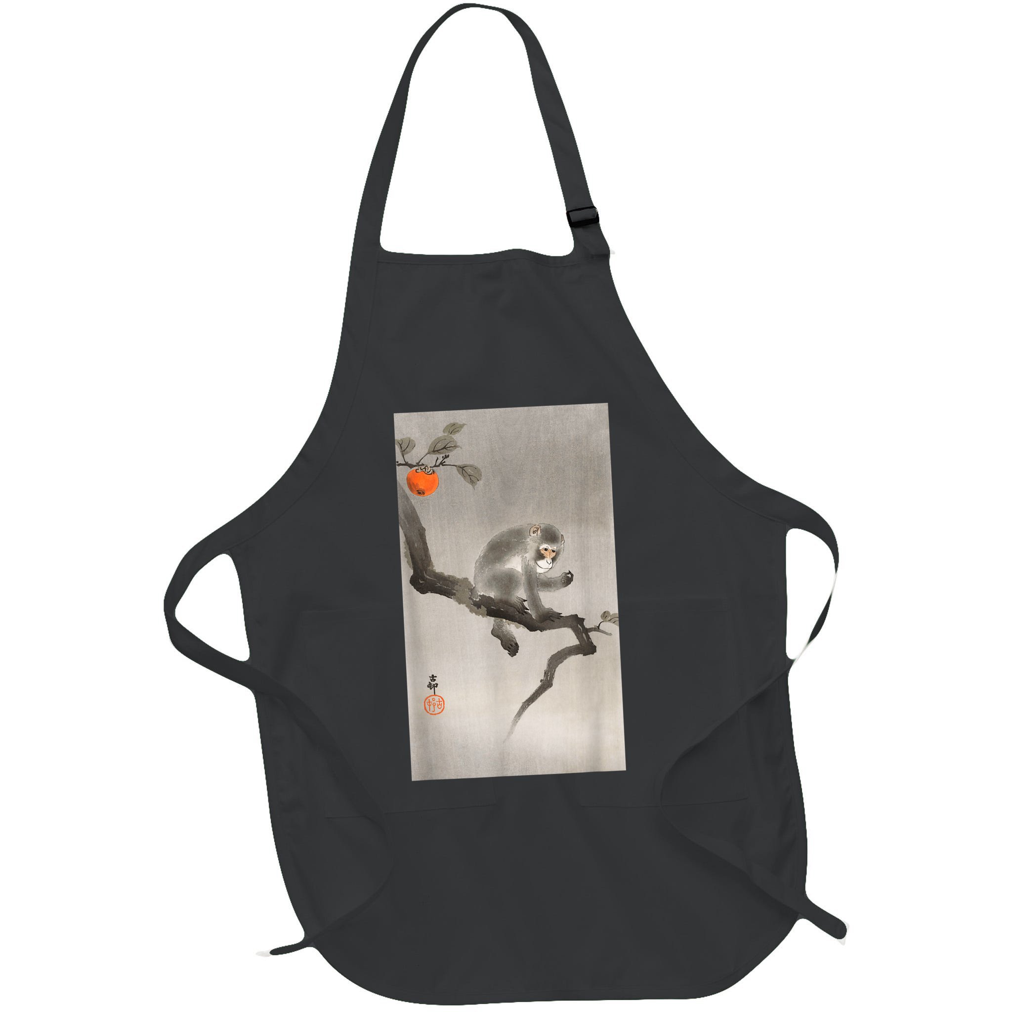 Vintage Macaque Monkey Japanese Nature Japan Art Apron