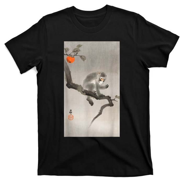 Vintage Macaque Monkey Japanese Nature Japan Art T-Shirt