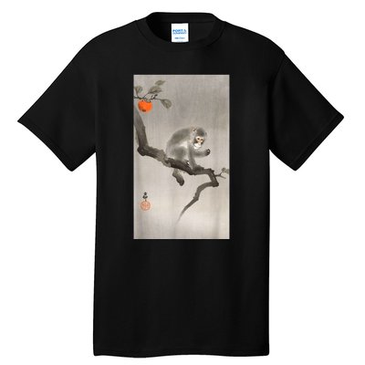 Vintage Macaque Monkey Japanese Nature Japan Art Tall T-Shirt