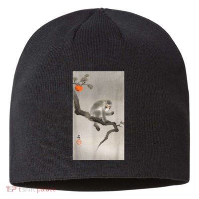 Vintage Macaque Monkey Japanese Nature Japan Art Sustainable Beanie