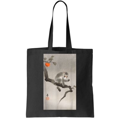 Vintage Macaque Monkey Japanese Nature Japan Art Tote Bag